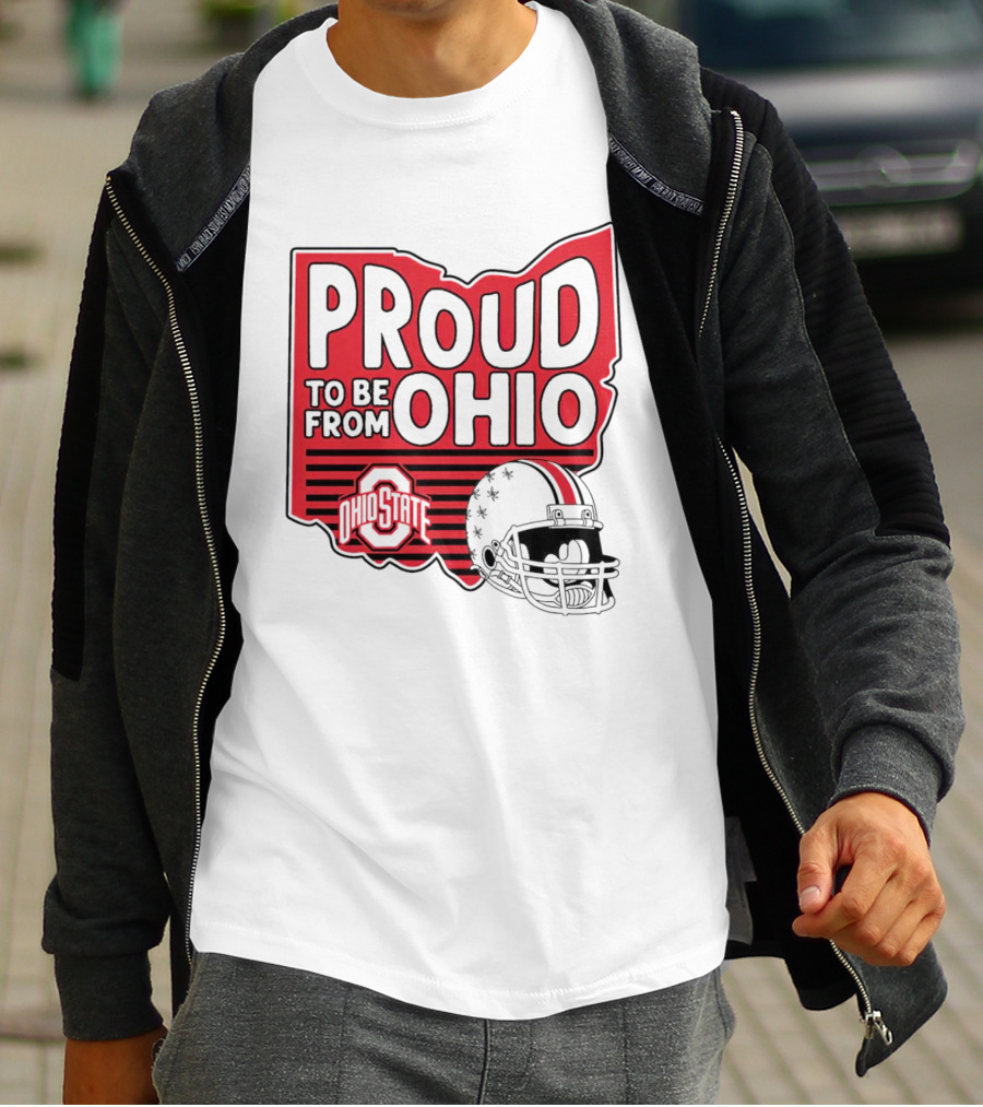 Ohio State Proud To Be From Ohio Football Helmet Logo Buckeyes T-Shirt