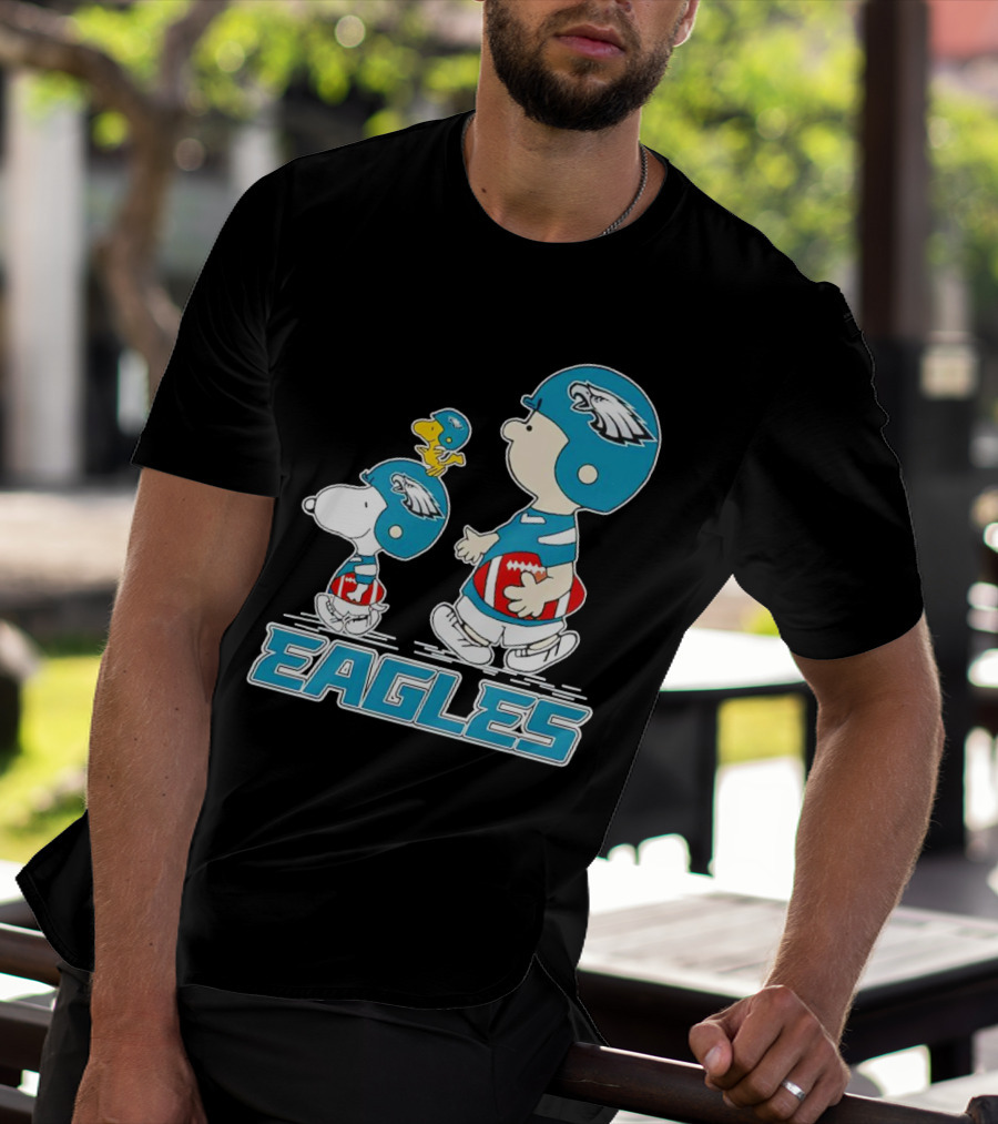 Eagles Football Snoopy Charlie Brown Woodstock Philadelphia T-Shirt