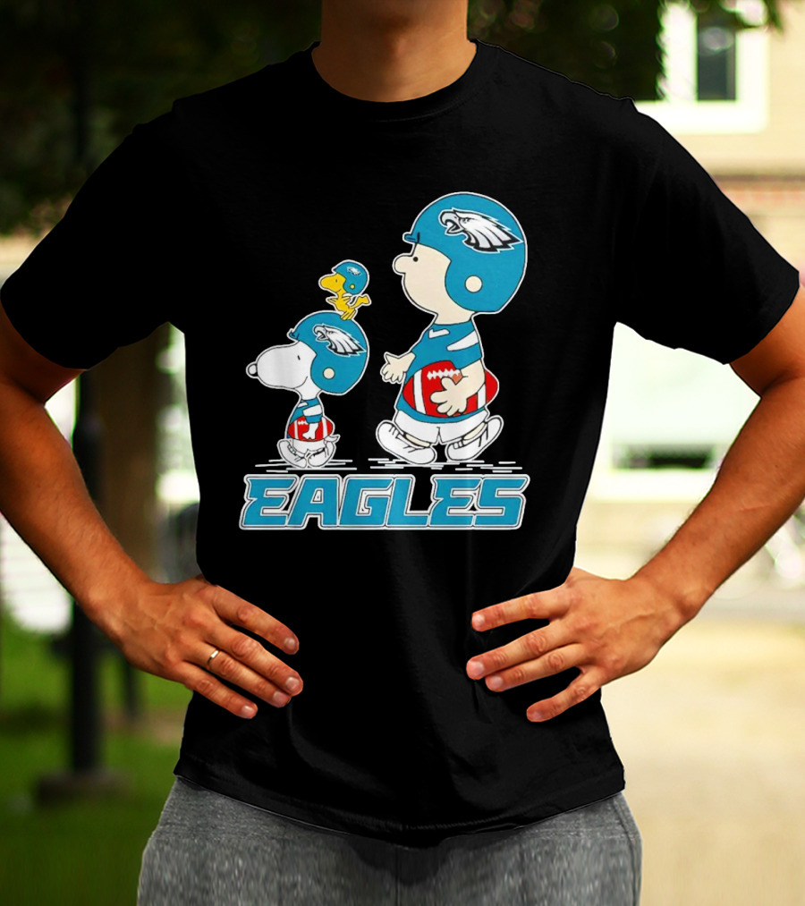Eagles Football Snoopy Charlie Brown Woodstock Philadelphia T-Shirt