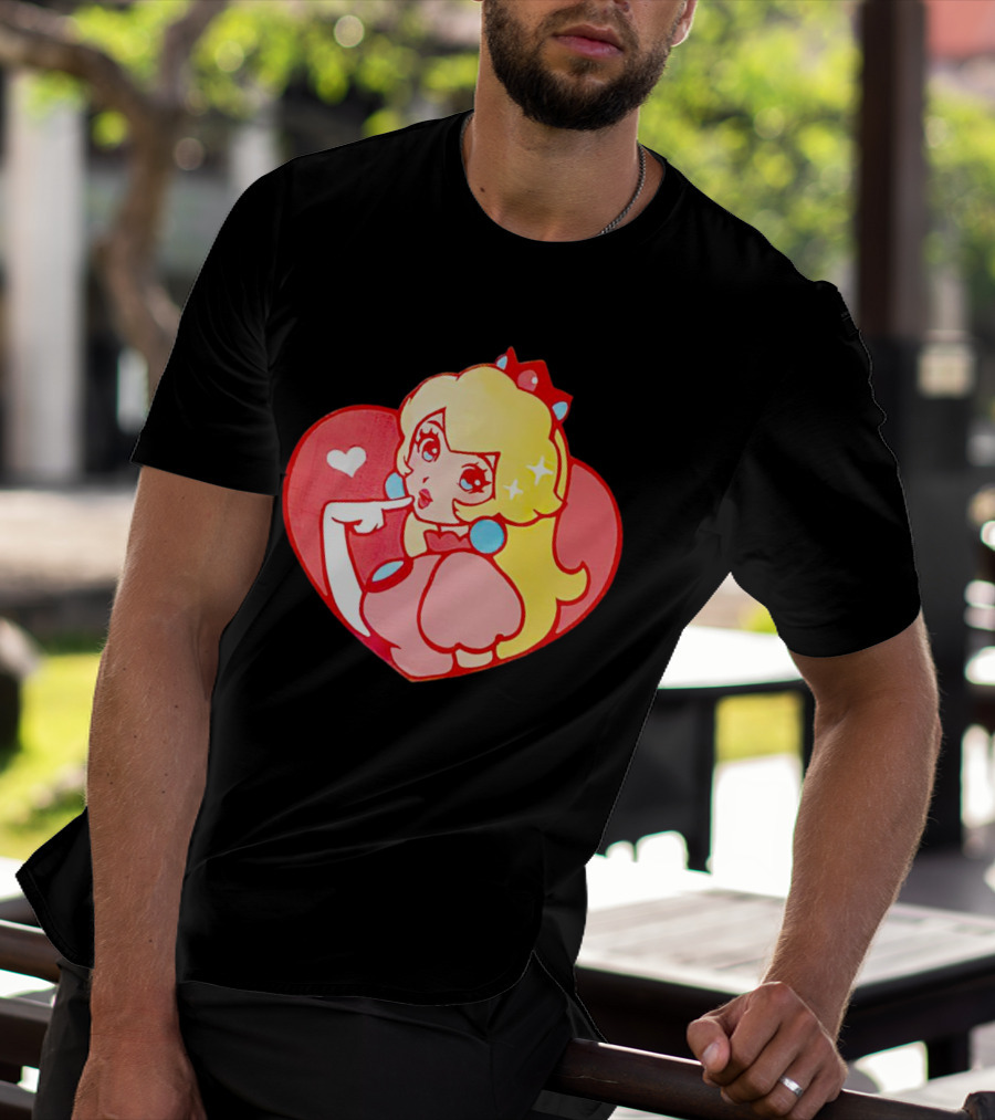 Jivke Princess Peach Heart T-Shirt