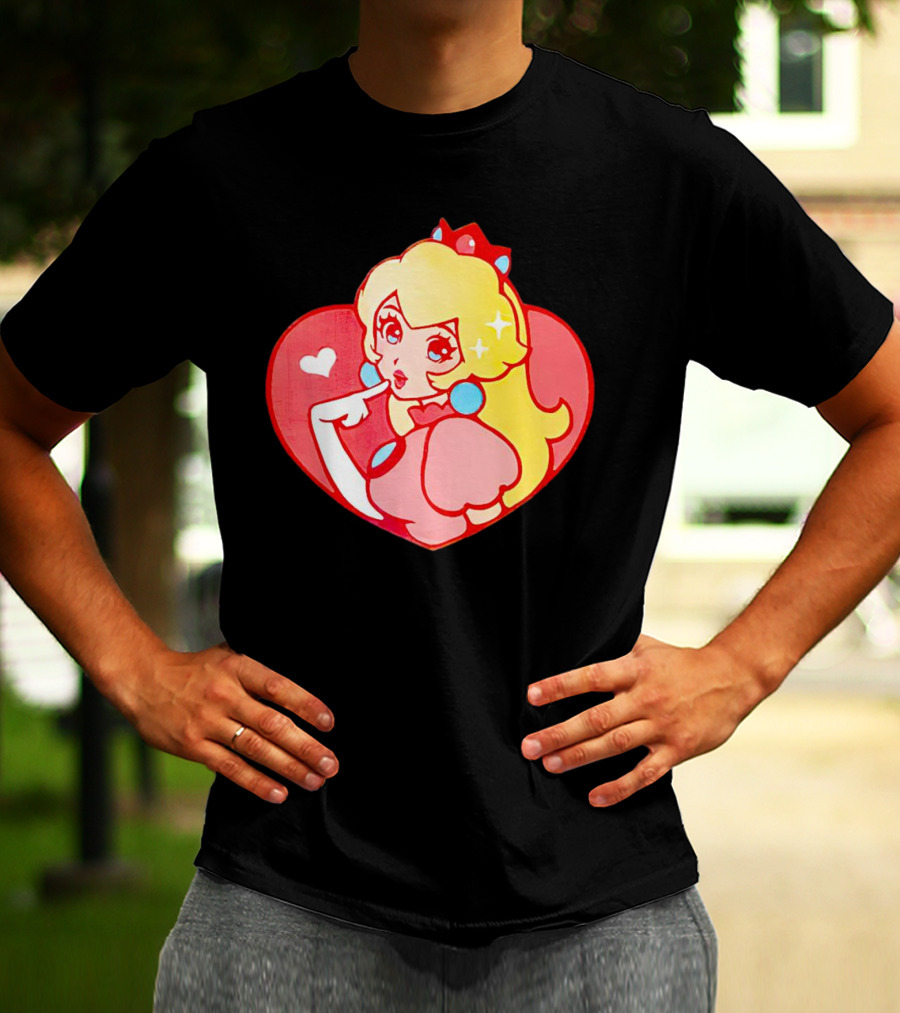 Jivke Princess Peach Heart T-Shirt