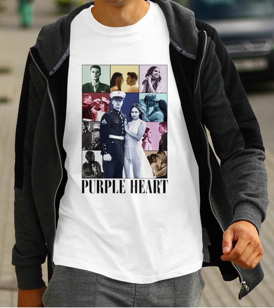 Purple Heart Military Romance And Relationships Montage T-Shirt