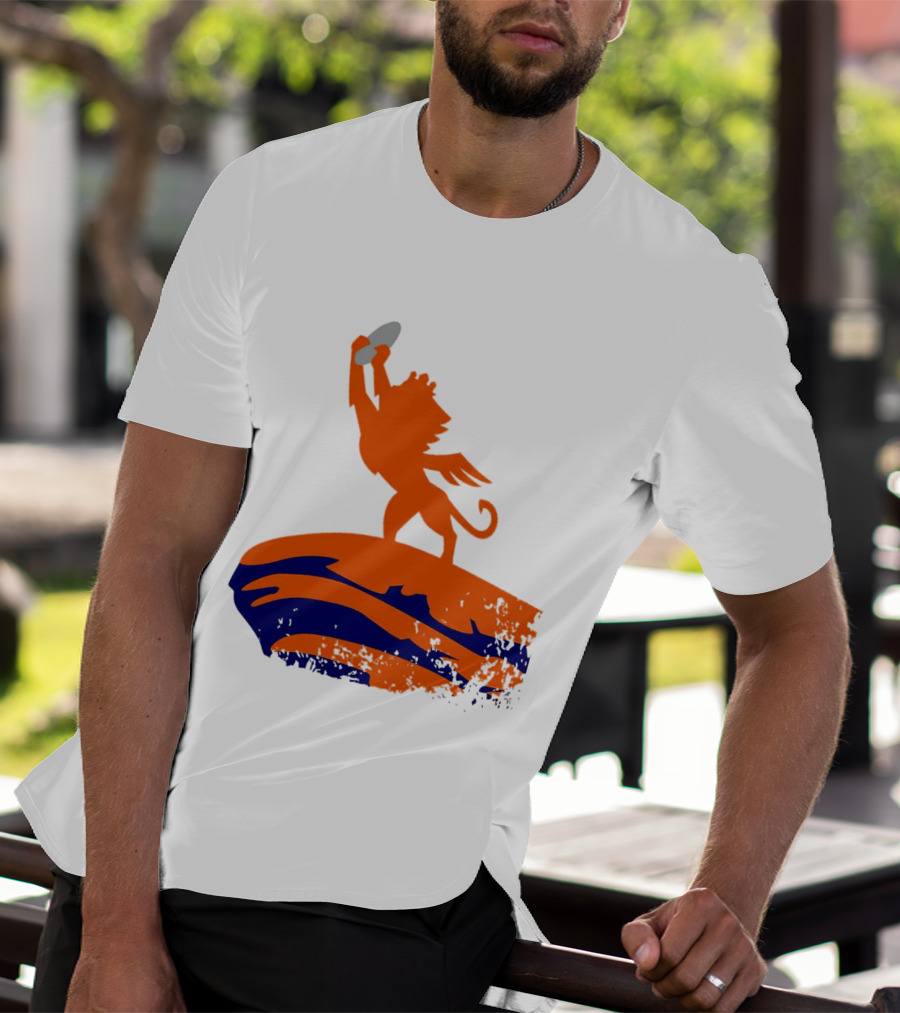 Fc Cincinnati King Of The Shield Orange Lion Crowned On Mound T-Shirt