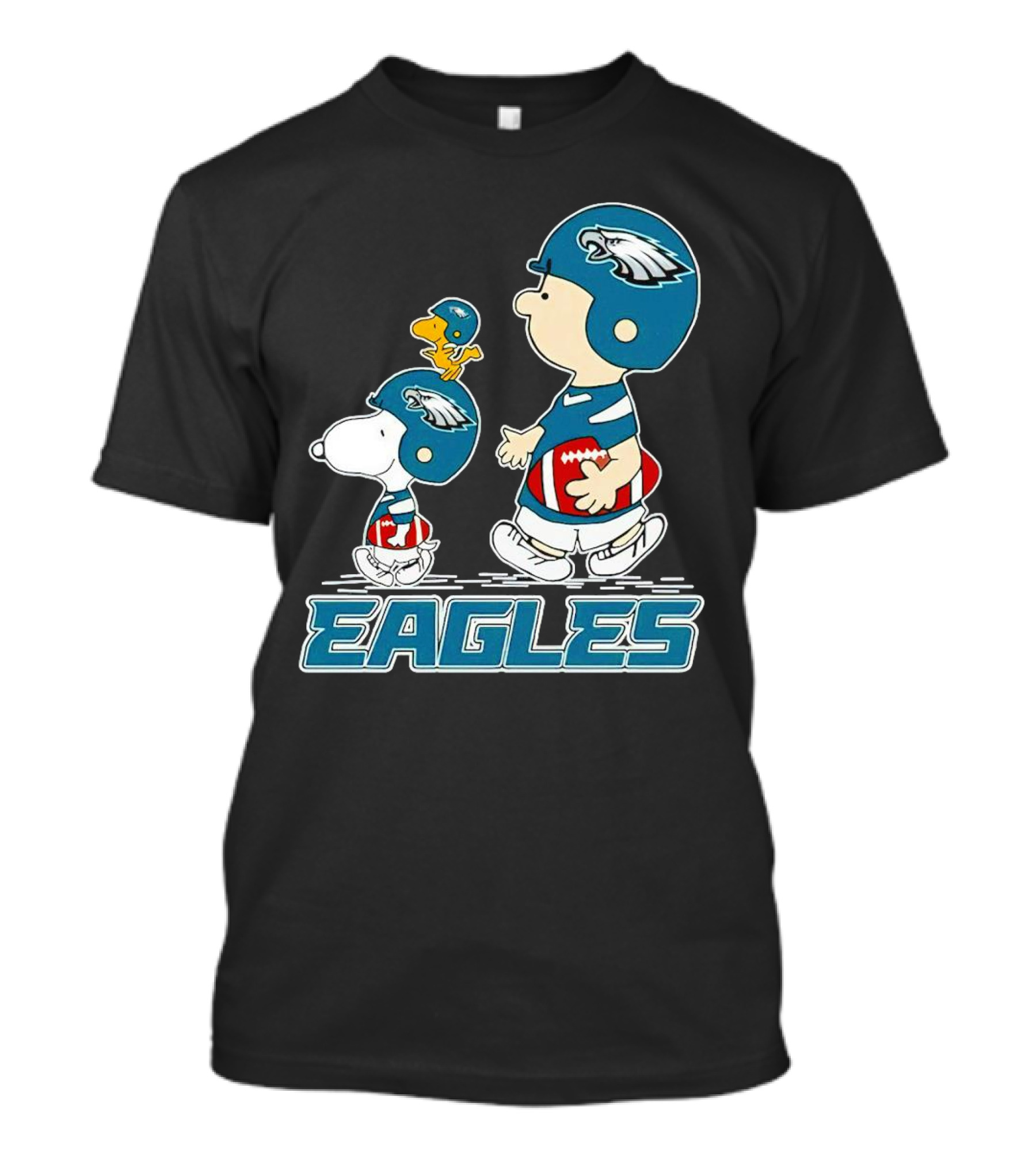 Peanuts Charlie Brown Snoopy Eagles Football Helmet T-Shirt