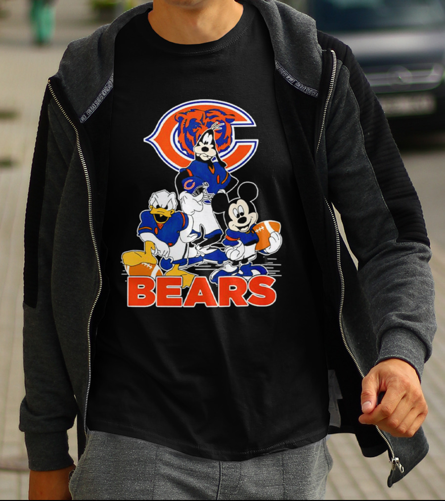 Chicago Bears NFL Football Mickey Mouse And Friends T-Shirt