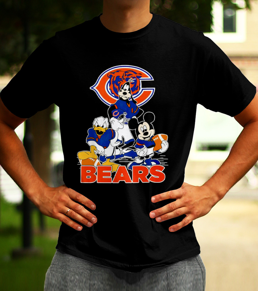 Chicago Bears NFL Football Mickey Mouse And Friends T-Shirt