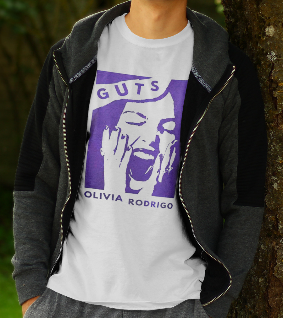 Guts Olivia Rodrigo Vintage Purple Face T-Shirt
