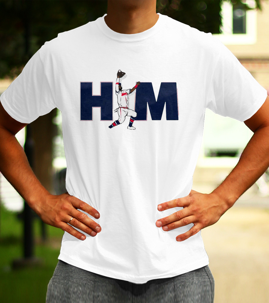 HIM Atlanta Braves Baseball Player Catching T-Shirt