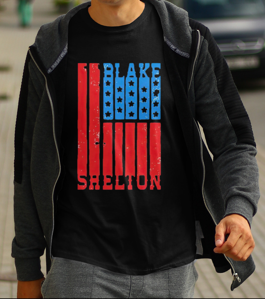 Blake Shelton American Flag Stars And Stripes USA T-Shirt