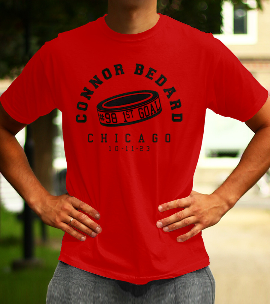 Connor Bedard #98 1st Goal Chicago 10-11-23 T-Shirt