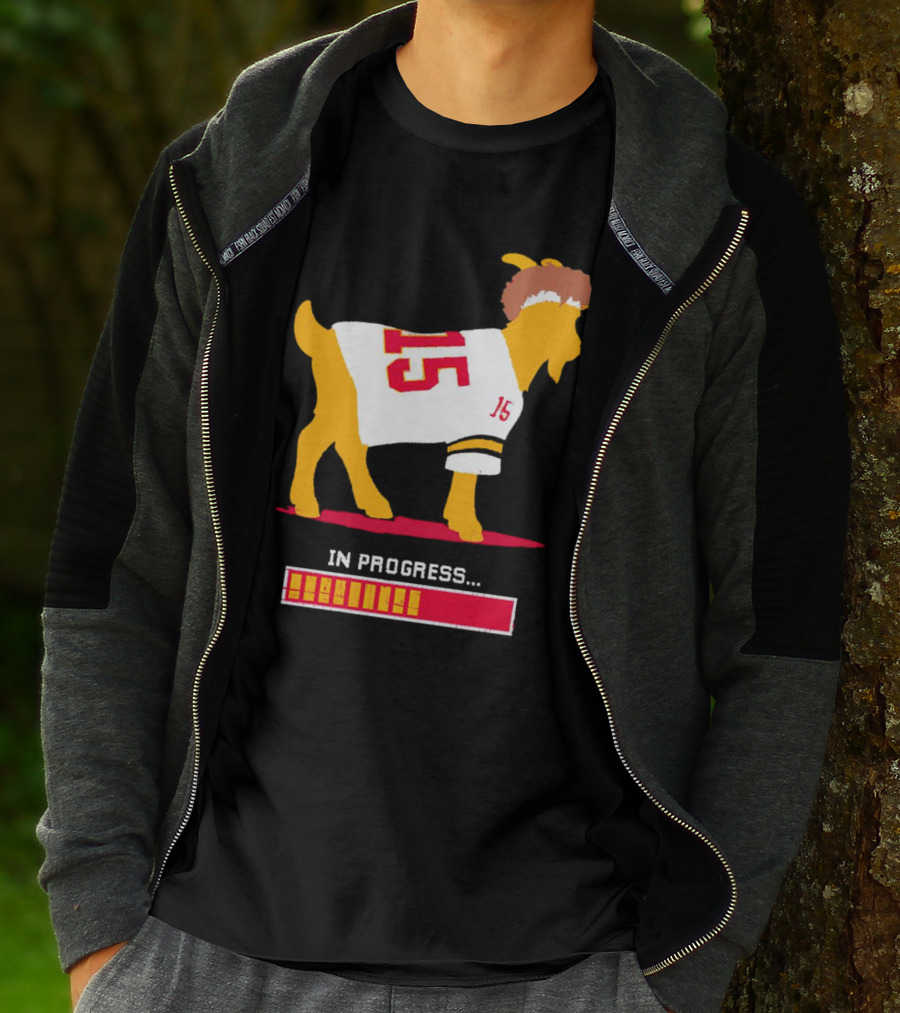 Goat In Progress Patrick Mahomes Kansas City Chiefs Number 15 T-Shirt
