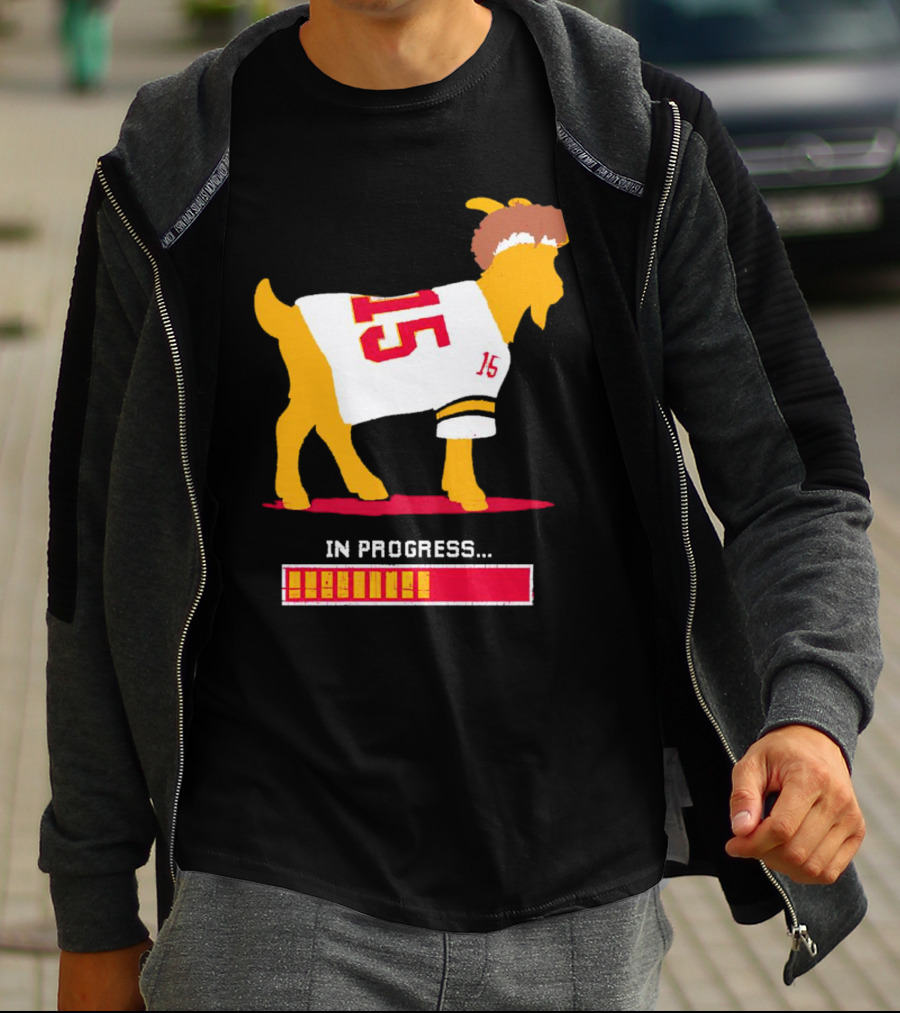 Goat In Progress Patrick Mahomes Kansas City Chiefs Number 15 T-Shirt