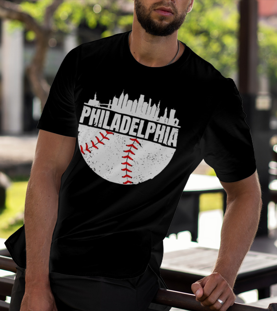 Philadelphia Skyline Baseball Urban T-Shirt