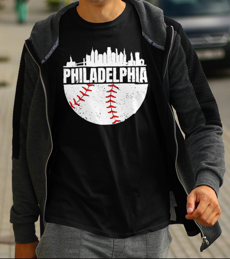 Philadelphia Skyline Baseball Urban T-Shirt