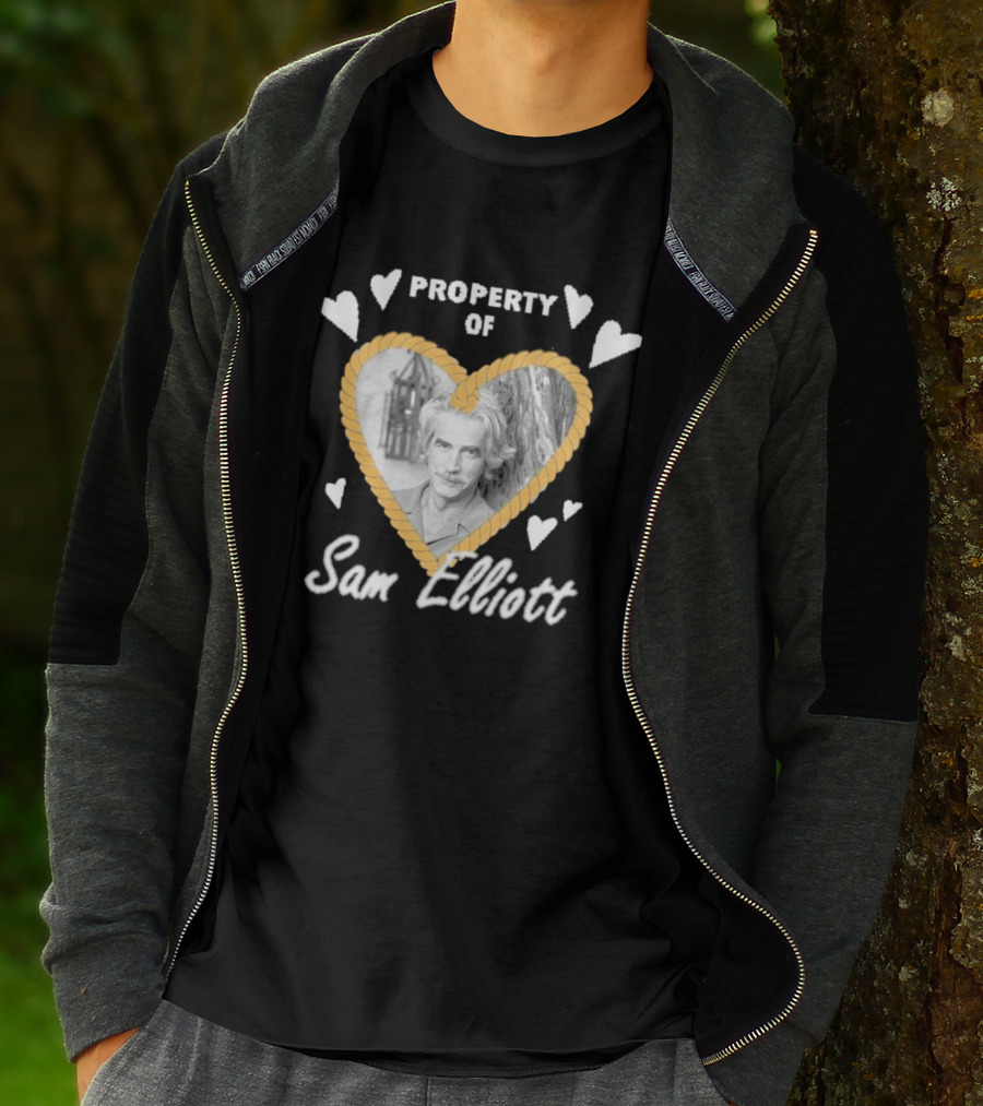 Property Of Sam Elliott Heart Rope Frame T-Shirt
