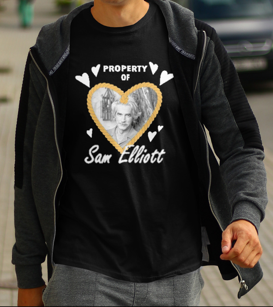 Property Of Sam Elliott Heart Rope Frame T-Shirt