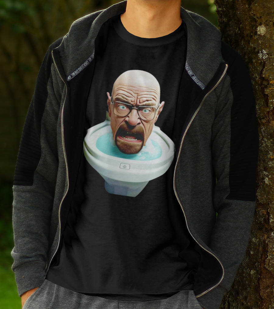 Walter White Toilet Skibidi Meme Face T-Shirt