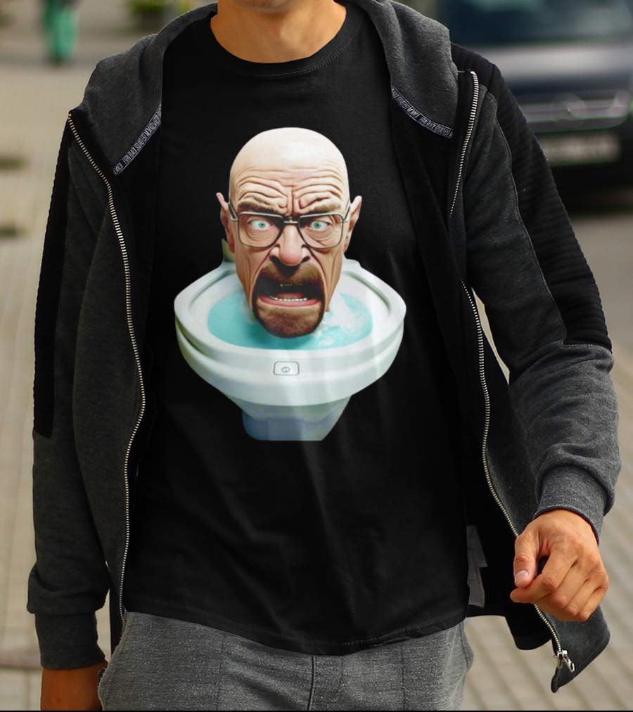 Walter White Toilet Skibidi Meme Face T-Shirt