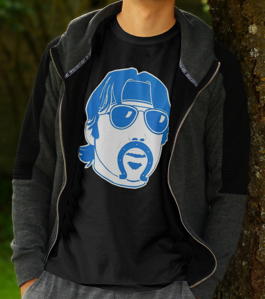 Gardner Minshew Indianapolis Colts Face Horseshoe Sunglasses Hat T-Shirt