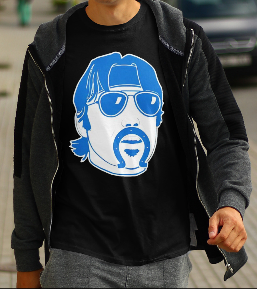 Gardner Minshew Indianapolis Colts Face Horseshoe Sunglasses Hat T-Shirt