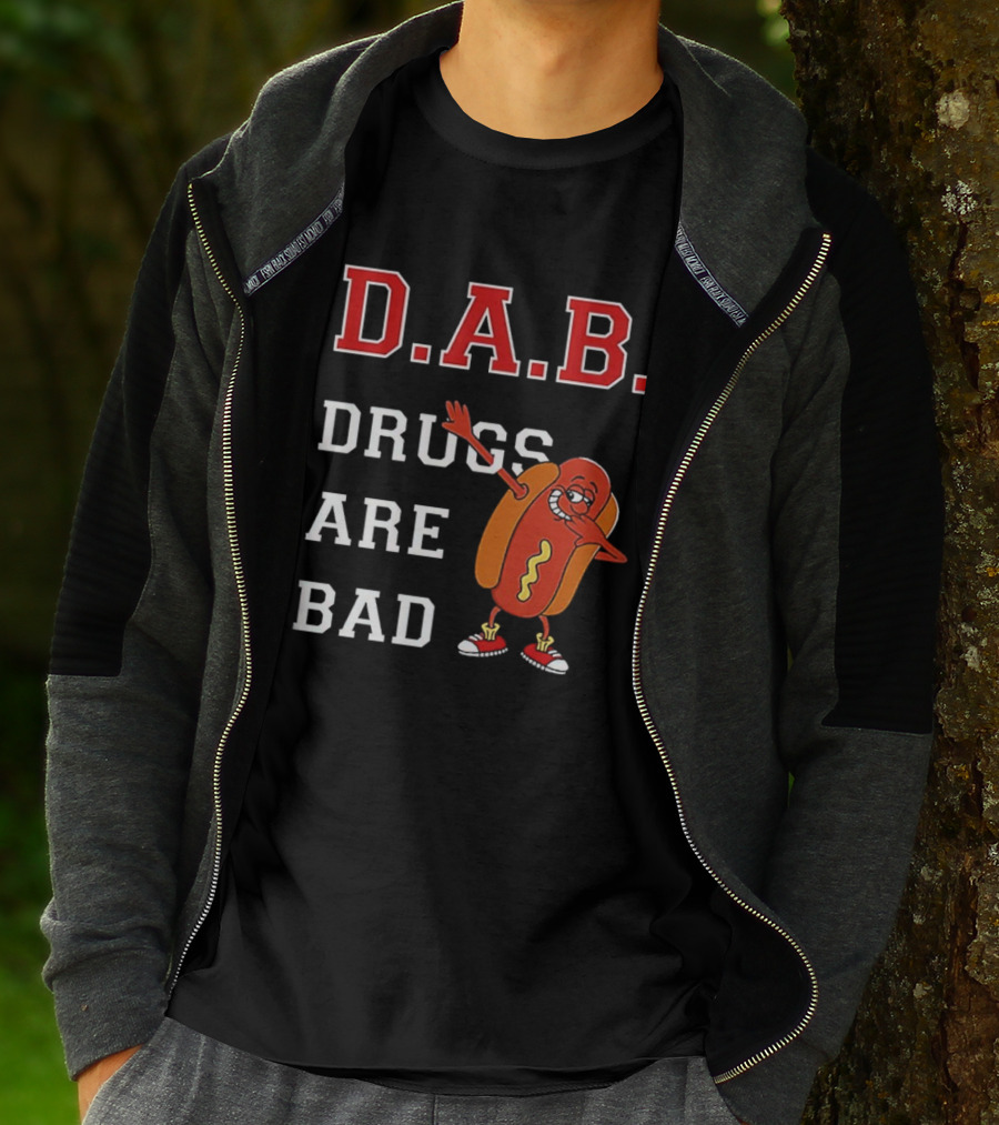 D.A.B. Hot Dog Dab Drugs Are Bad T-Shirt