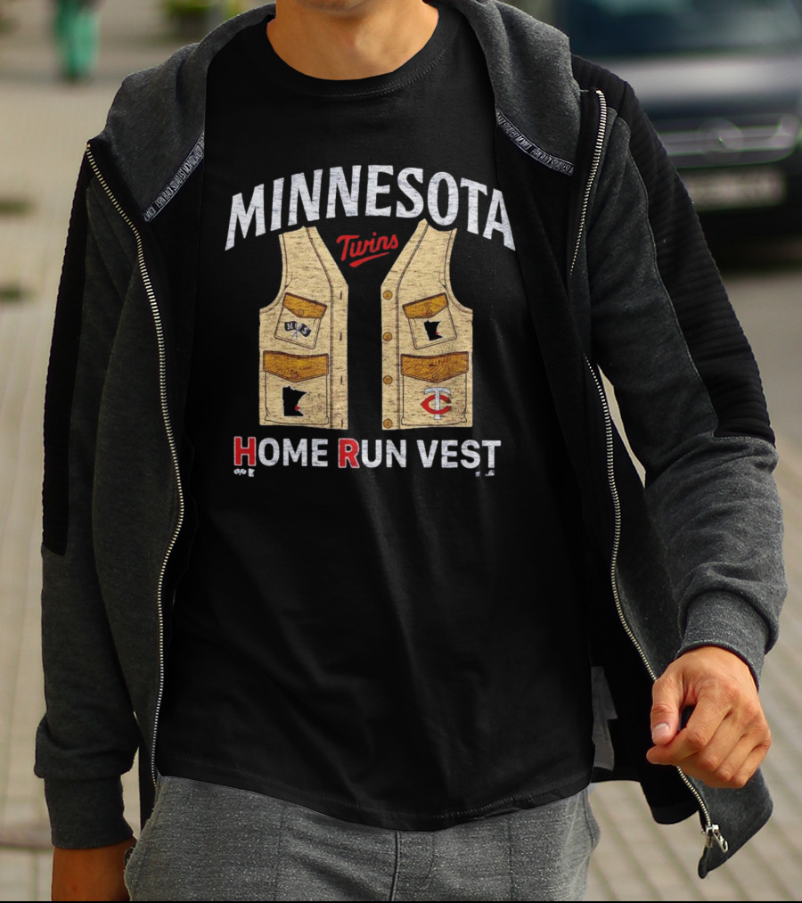 Minnesota Twins Home Run Vest Retro Style Baseball T-Shirt