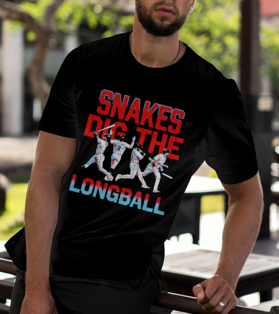 Arizona Diamondbacks Snakes Dig The Longball Players Graphics T-Shirt