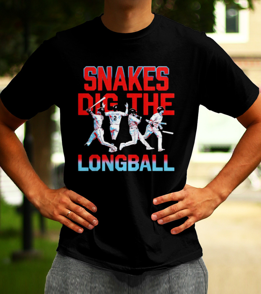 Arizona Diamondbacks Snakes Dig The Longball Players Graphics T-Shirt