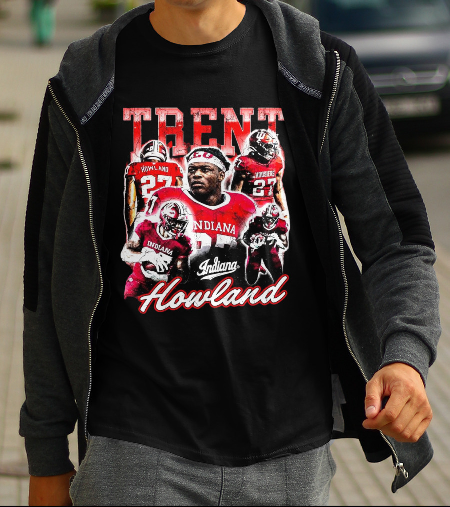 Trent Howland Indiana Hoosiers Football Player 27 IU Onlyone Crew T-Shirt