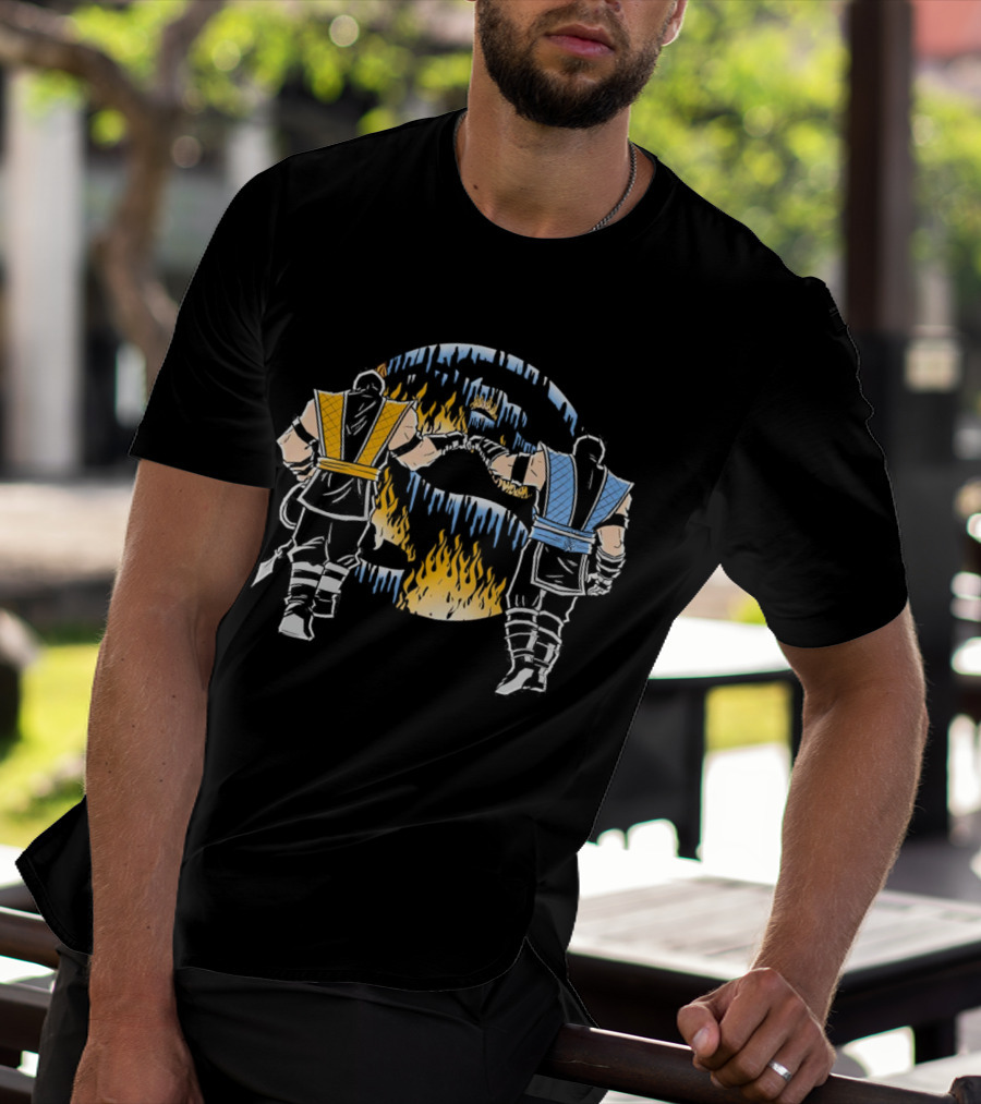 Mortal Kombat Fist Bump Scorpion And Sub-Zero Iconic Matchup T-Shirt