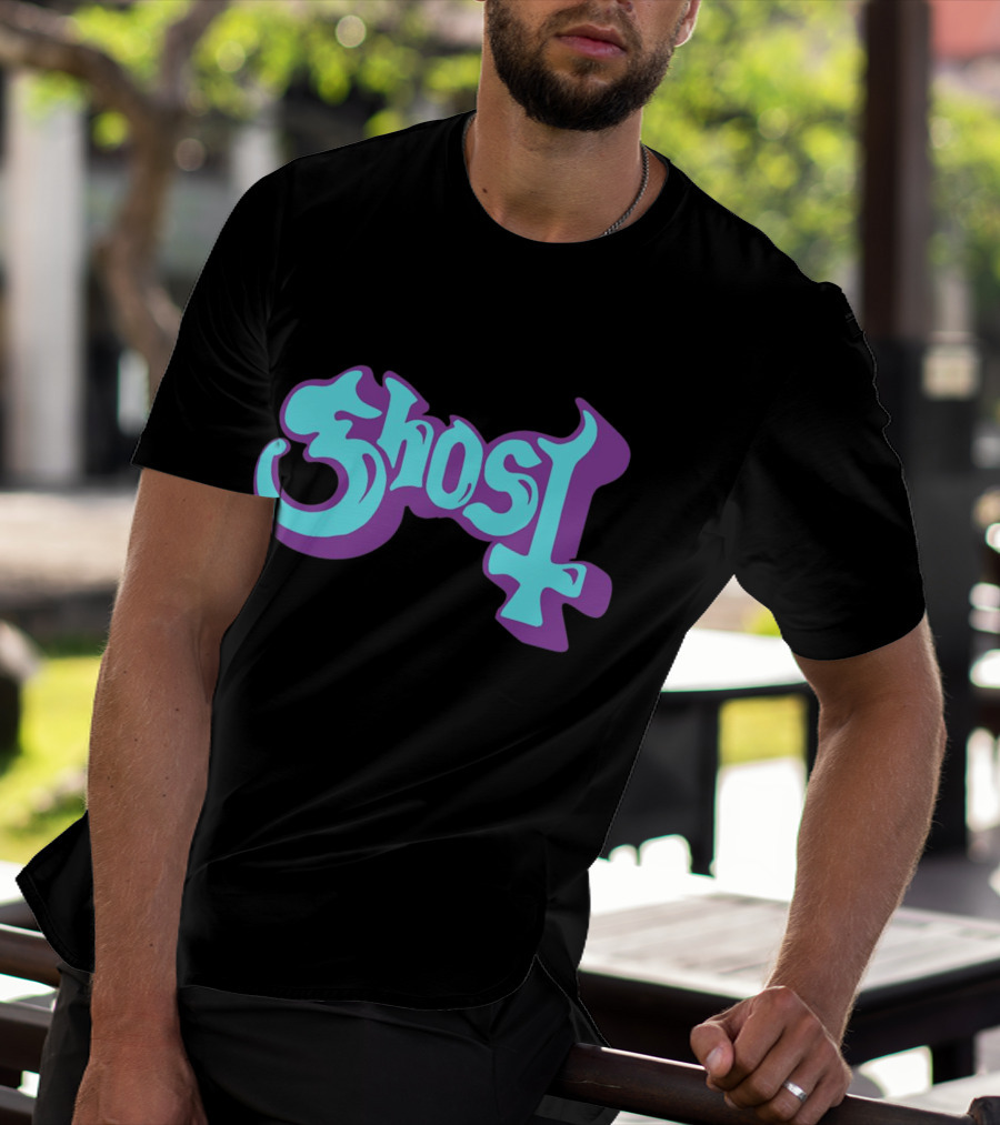 Ghost Purple Teal 70s T-Shirt