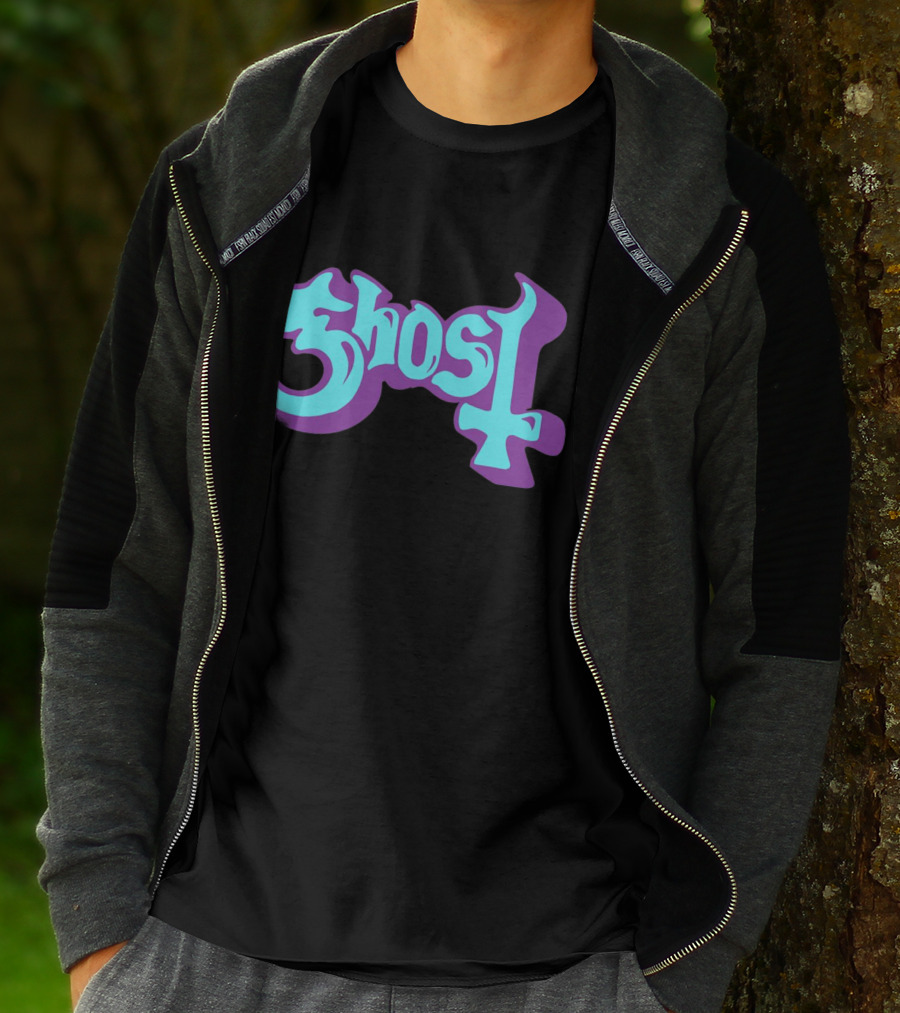 Ghost Purple Teal 70s T-Shirt