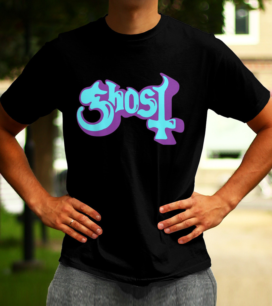 Ghost Purple Teal 70s T-Shirt