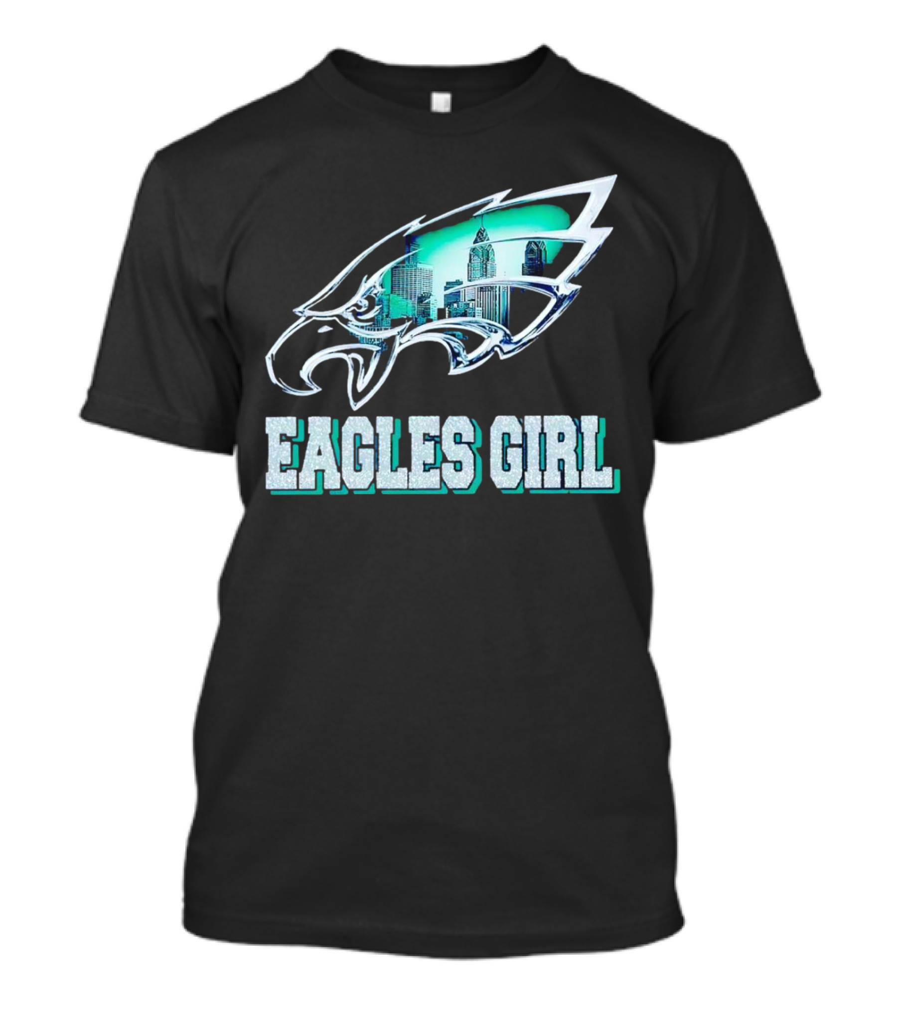Eagles Girl Philadelphia Skyline Fly Eagles Fly T-Shirt