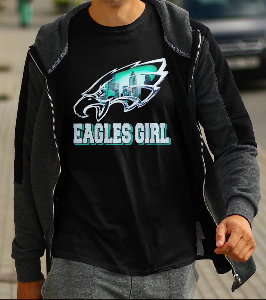 Eagles Girl Philadelphia Skyline Fly Eagles Fly T-Shirt