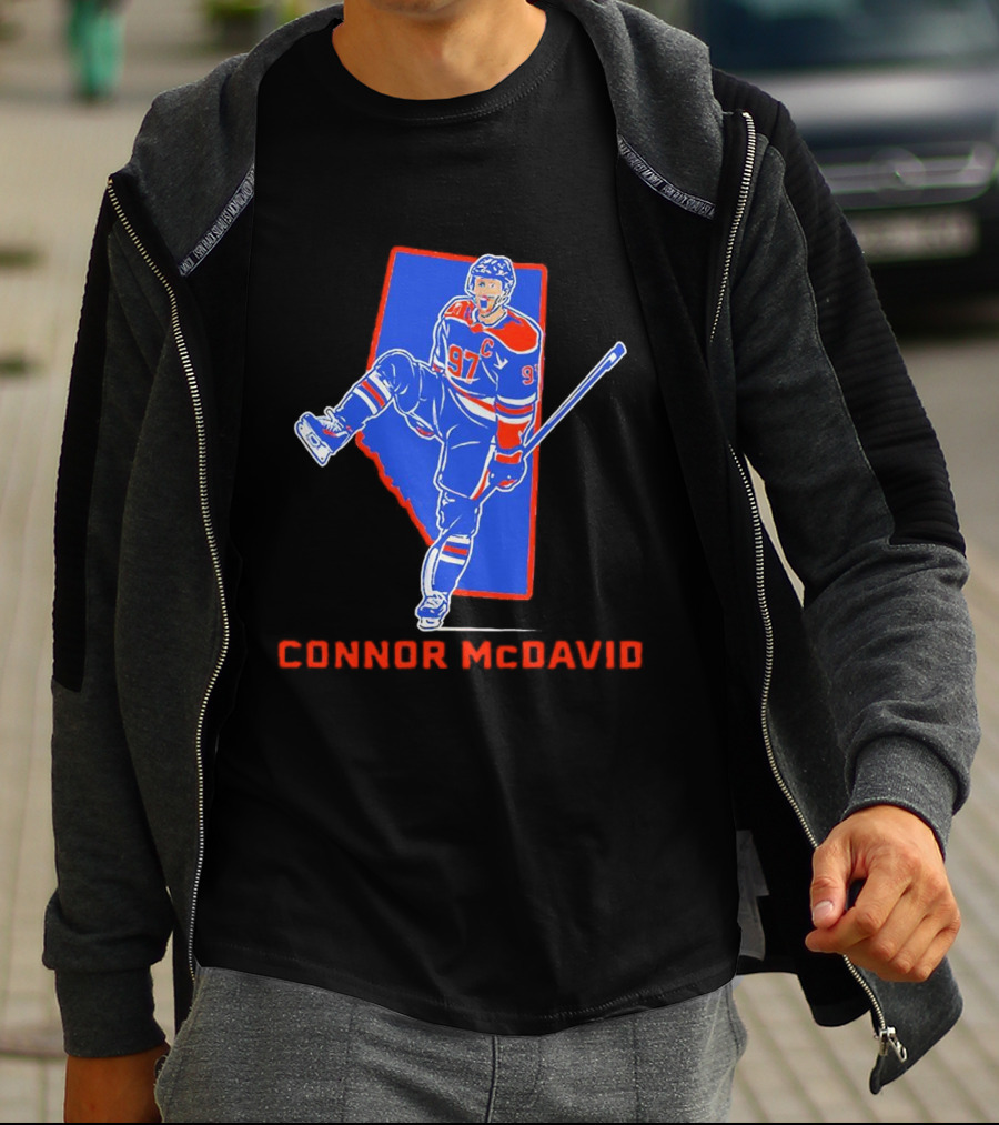 Connor McDavid 97 Edmonton Oilers Province Alberta Hockey Star T-Shirt