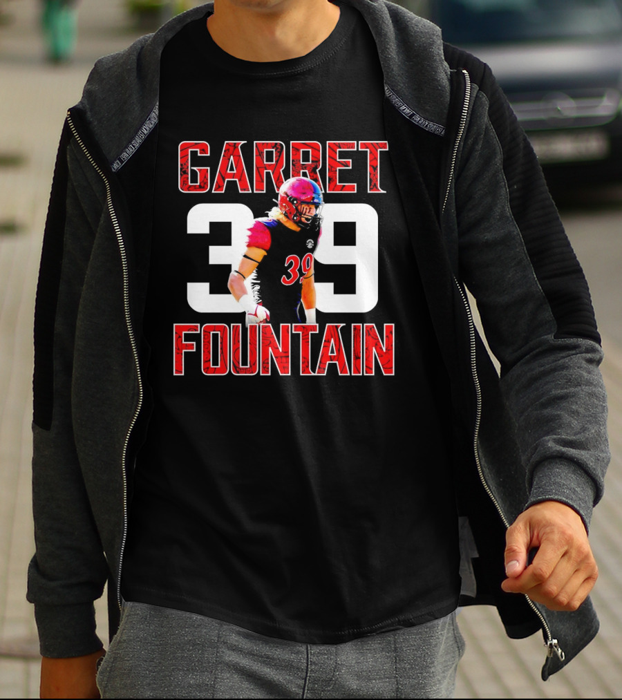 Garret Fountain 39 San Diego State Aztecs Athlete T-Shirt