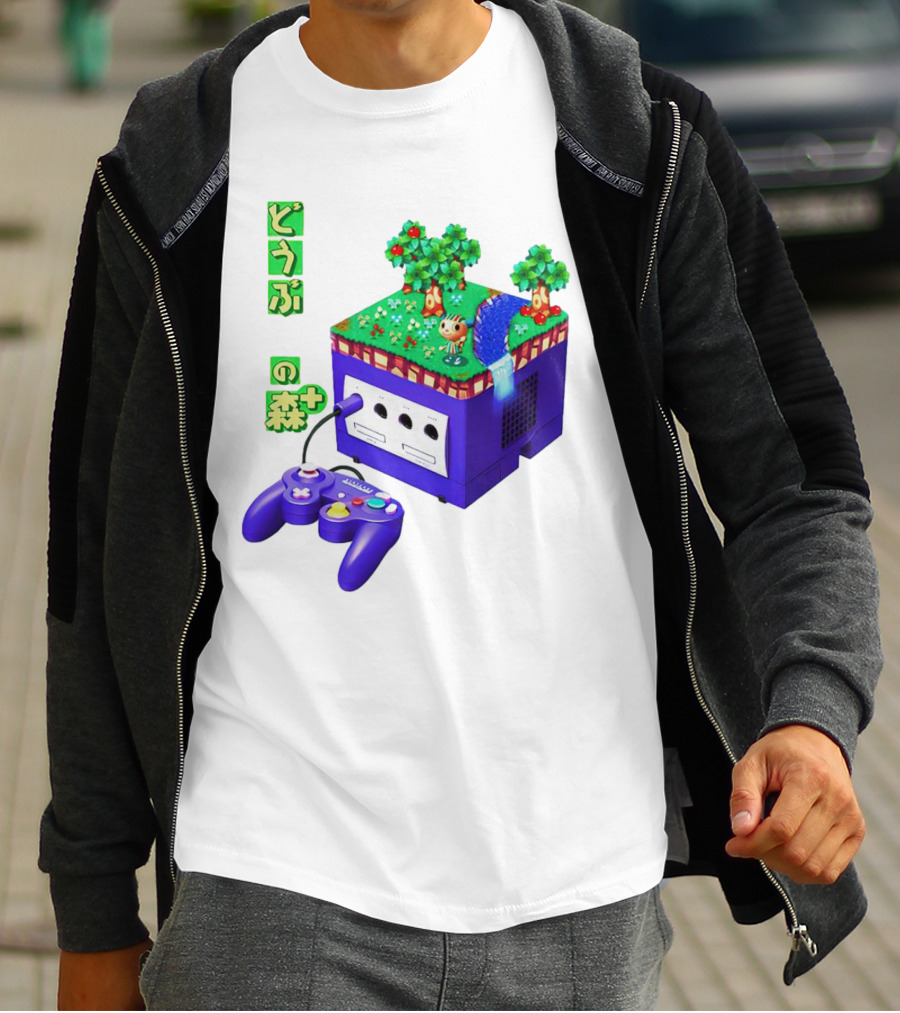 Animal Crossing Dobutsu No Mori Plus GameCube Japanese Nintendo T-Shirt