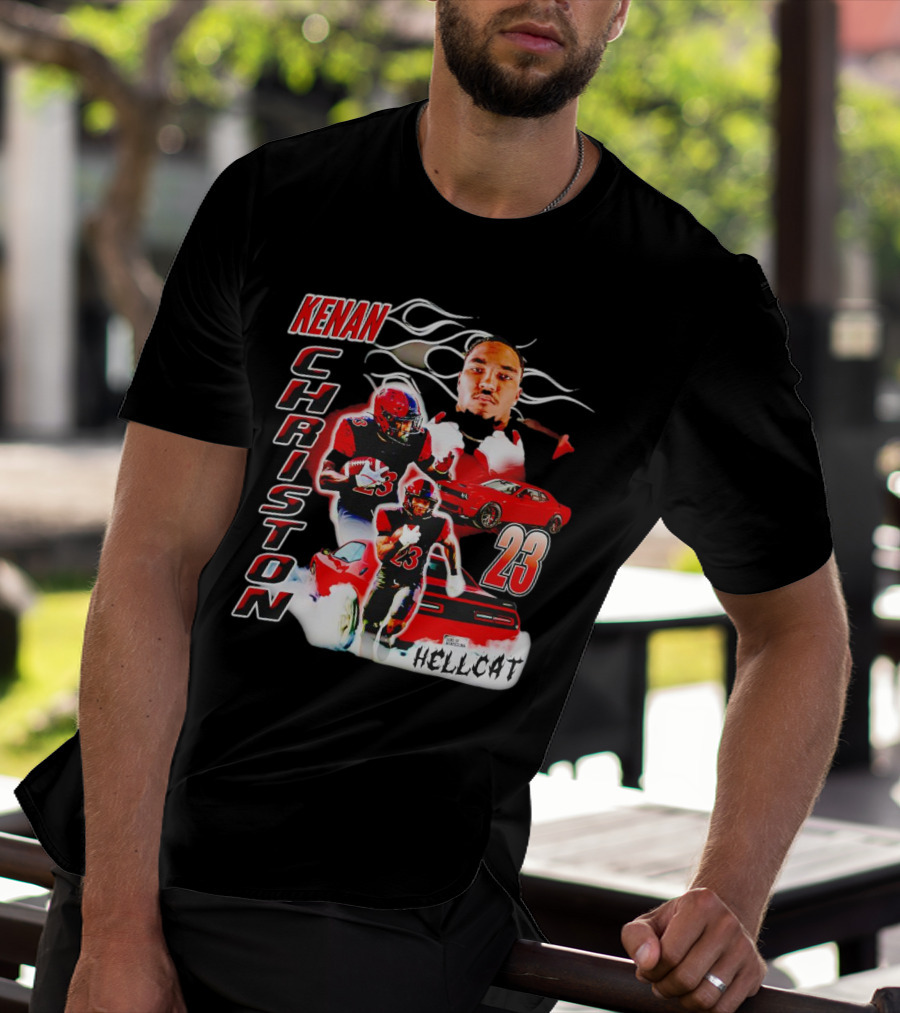 Kenan Christon 23 San Diego State Aztecs Hellcat Football And Sports Car T-Shirt