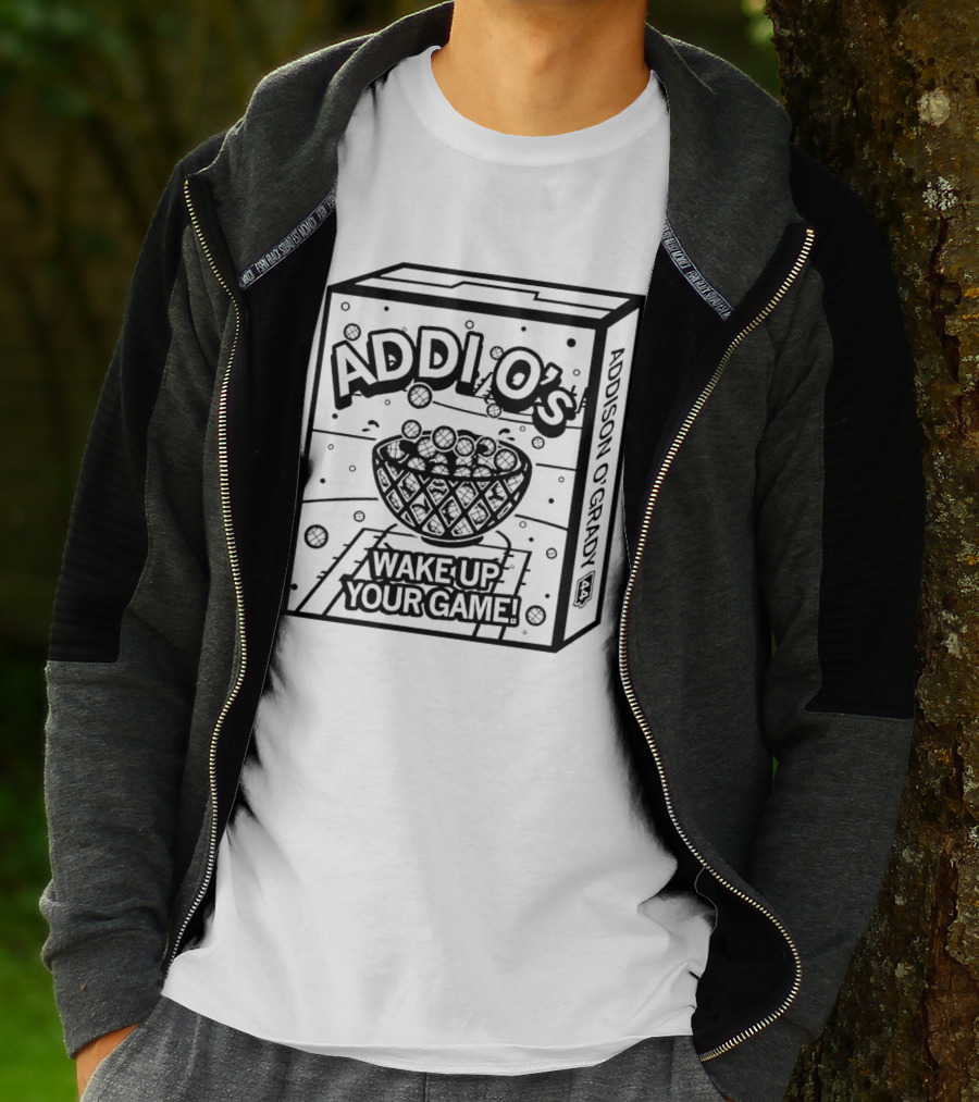 Addi O’s Wake Up Your Game Addison O’Grady Basketball Cereal Box T-Shirt