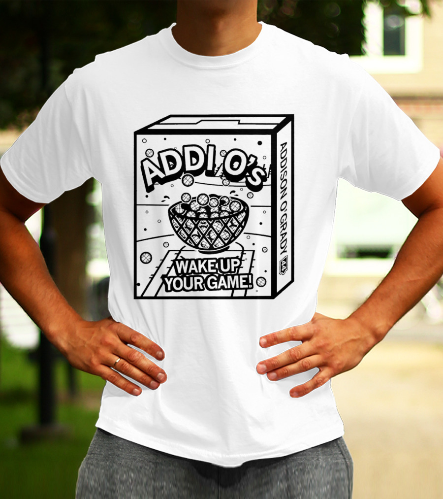 Addi O’s Wake Up Your Game Addison O’Grady Basketball Cereal Box T-Shirt