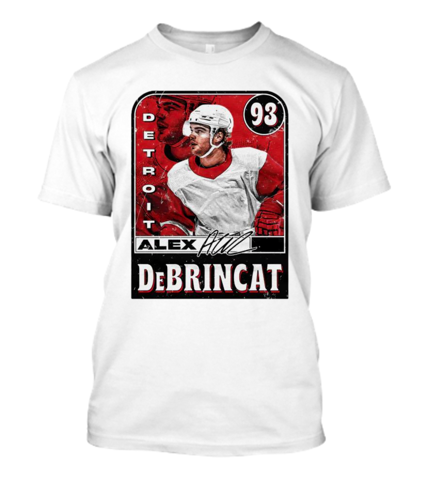 Alex DeBrincat Detroit 93 Hockey Player Card T-Shirt