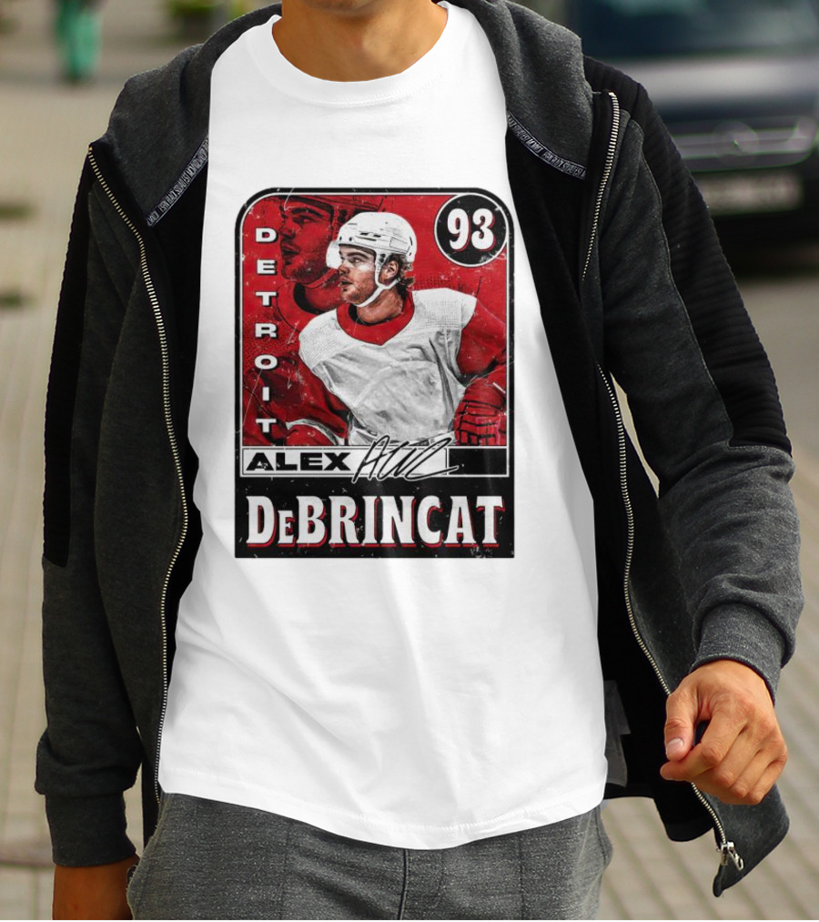 Alex DeBrincat Detroit 93 Hockey Player Card T-Shirt