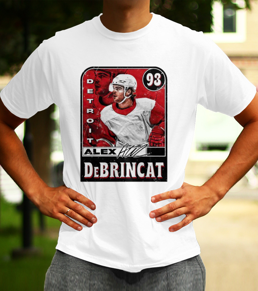 Alex DeBrincat Detroit 93 Hockey Player Card T-Shirt