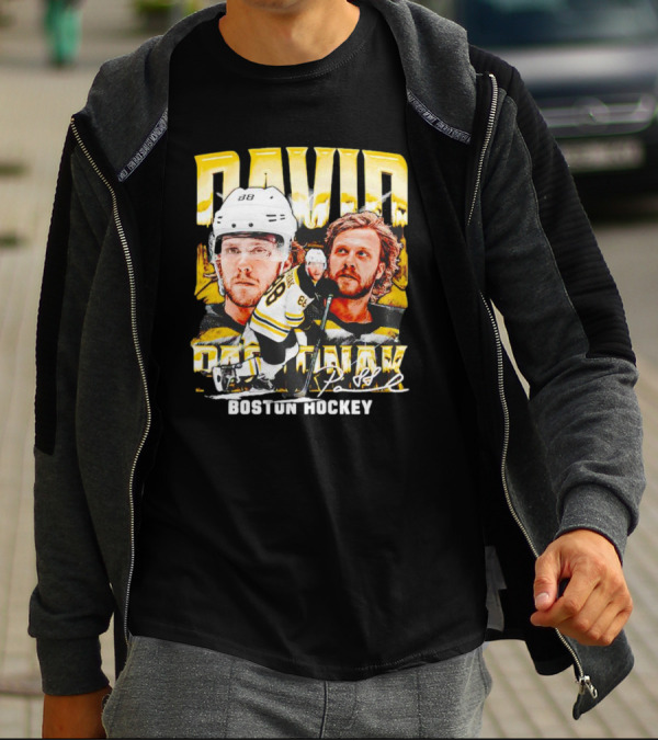 David Pastrnak Boston Hockey Vintage Sports 88 T-Shirt