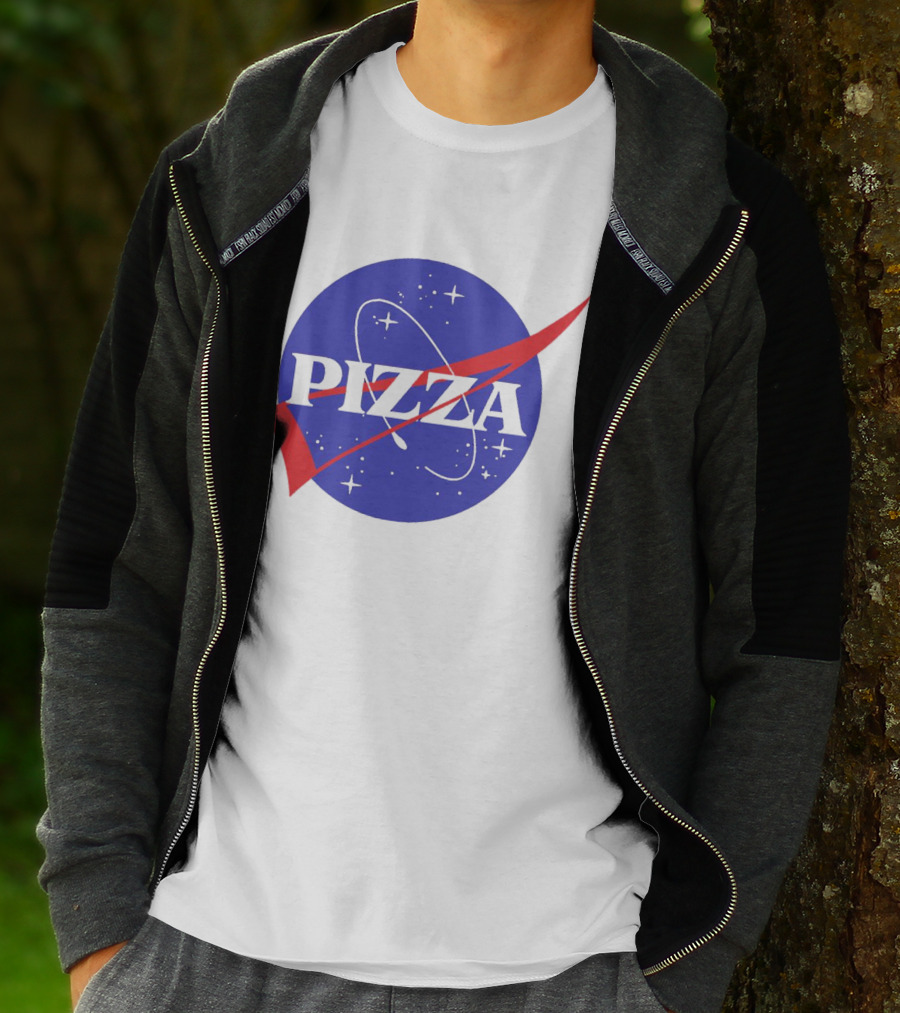 Pizza NASA Style Logo Parody Interstellar T-Shirt