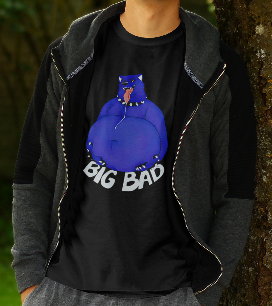Big Bad Slosh Dog Blue Cartoon Character T-Shirt