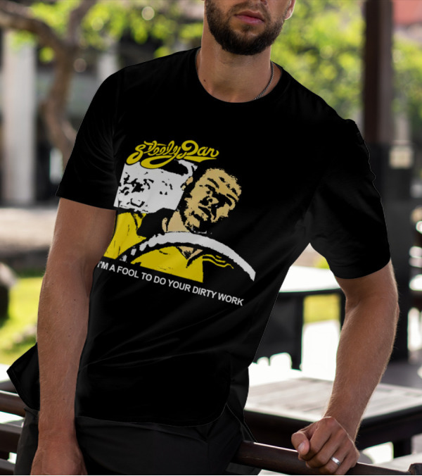 Steely Dan I'm A Fool To Do Your Dirty Work Retro Yellow Driver T-Shirt