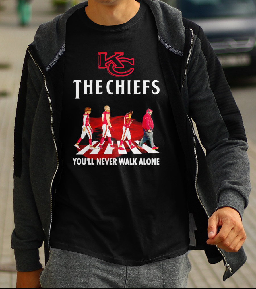 KC Chiefs Abbey Road You'll Never Walk Alone T-Shirt