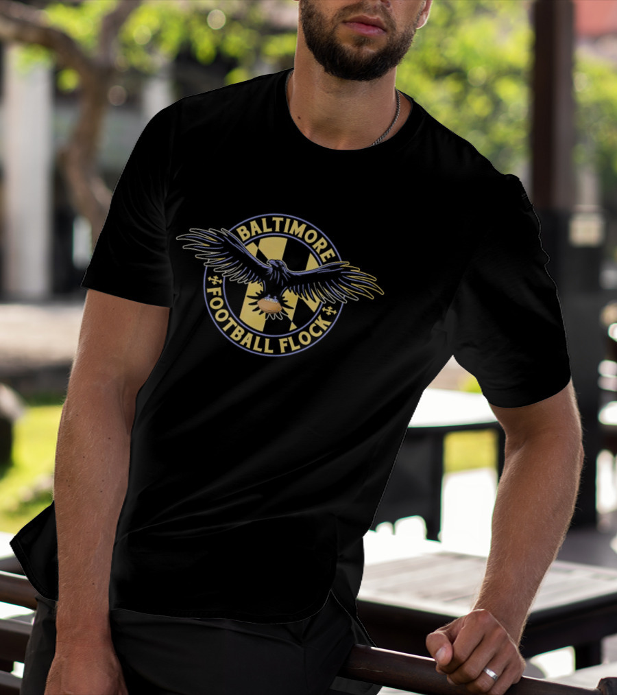 Baltimore Football Flock Ravens Emblem T-Shirt